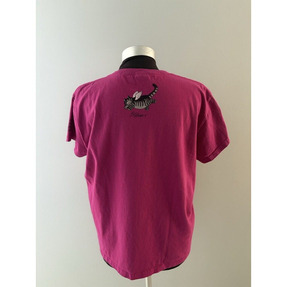 Crazy Shirts Shirt Size XL Magenta Pink Dancing Cats Fun Angel Forest - Picture 8 of 16